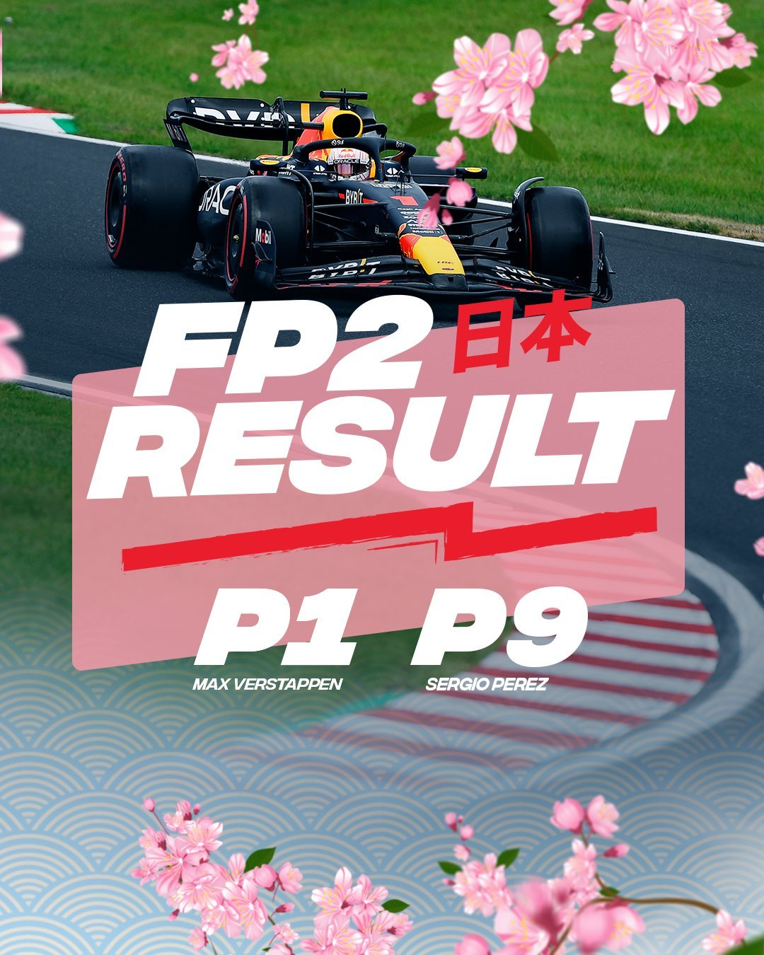 F1日本GP FP2　トップは再びフェルスタッペン　ガスリーのクラッシュで赤旗終了
